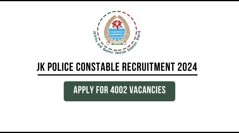 JK Police Constable Recruitment 2024