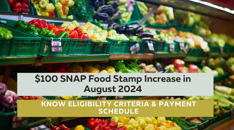 $100 SNAP Food Stamp Increase in August 2024