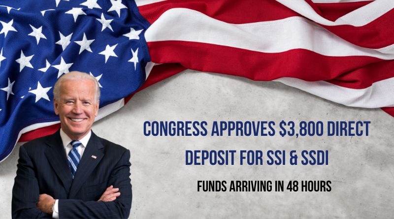 Congress Approves $3,800 Direct Deposit for SSI & SSDI